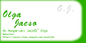 olga jacso business card